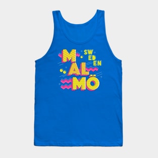 Retro 90s Malmö, Sweden Tank Top